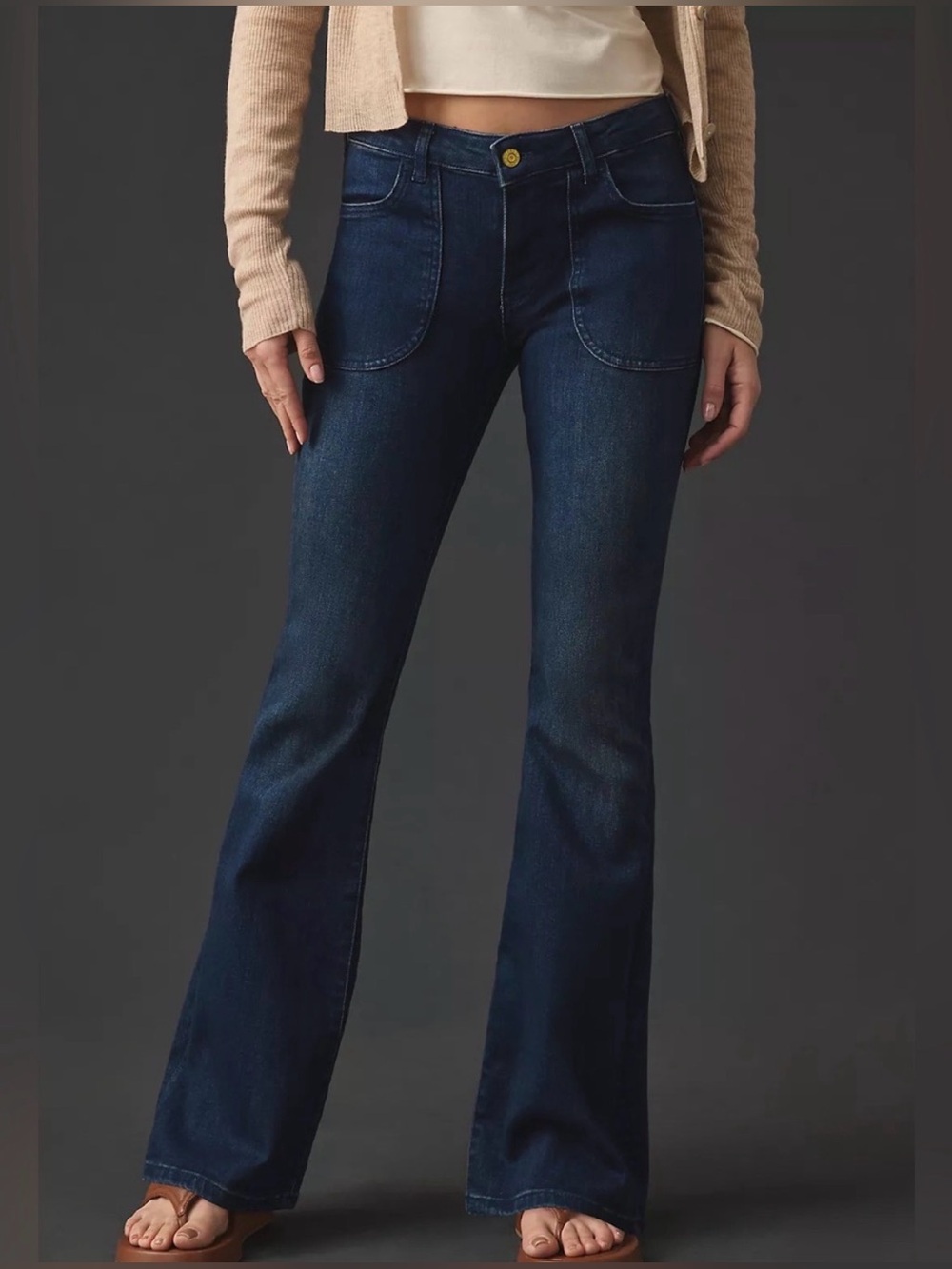 NWT Anthropologie The Icon Flare Jeans by Pilcro Low Rise Edition Size 28 Medium